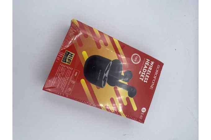 Наушники вакуумные беспроводные BOROFONE BE49 Serenity TWS wireless BT Bluetooth (черный) (УЦЕНКА! МЯТАЯ УПАКОВКА)