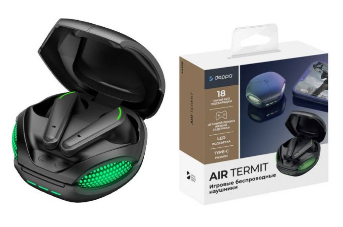 Bluetooth наушники Deppa (44198) Air Termit черный bluetooth 5.3