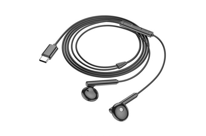 Наушники вакуумные проводные BOROFONE BM82 разъем Type-C (черный)