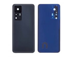 Задняя крышка для Xiaomi 12T (22071212AG) + стекло камеры (черный-матовый) HQ