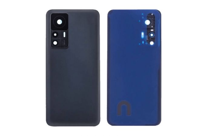 Задняя крышка для Xiaomi 12T (22071212AG) + стекло камеры (черный-матовый) HQ