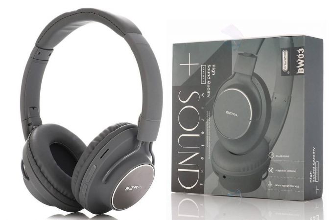 Наушники мониторные беспроводные EZRA BW03 Bluetooth (серый)