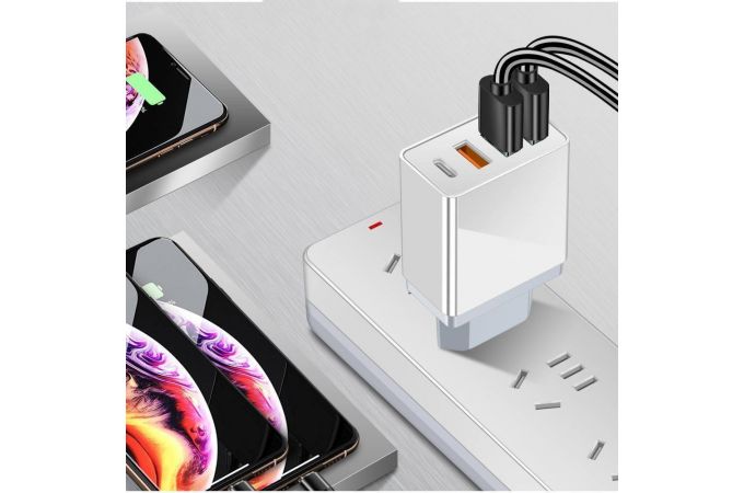 Сетевое зарядное устройство USB Орбита OT-APU58 PD+QC3.0, 3000mA (белый)