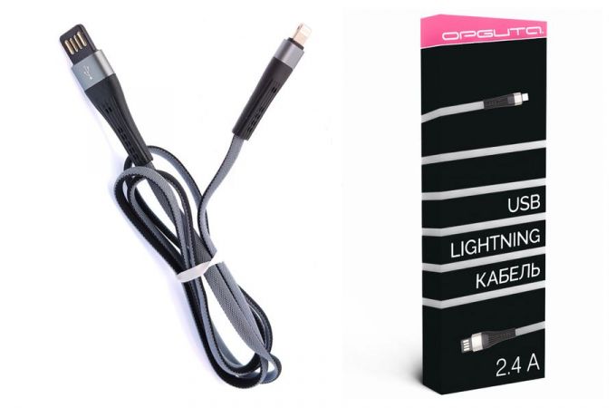 Кабель USB - Lightning Орбита OT-SMI35 2.4A (серый) 1м