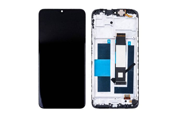 Дисплей для Xiaomi Poco M3/ Redmi 9T в сборе с тачскрином + рамка (черный) org