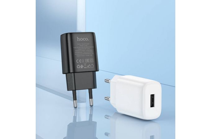 Сетевое зарядное устройство USB HOCO C134A  12W (черный)