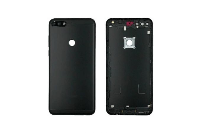 Задняя крышка для Huawei Honor 7С + стекло камеры (черный)