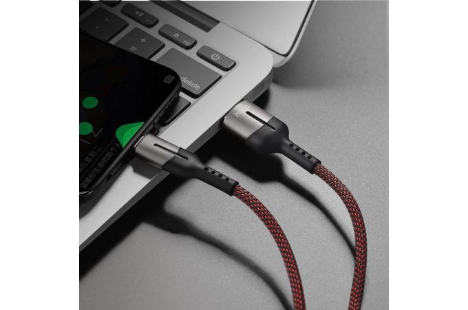 Кабель USB - USB Type-C HOCO U68, 5A (черный) 1,2м (в оплетке)