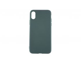 Чехол для iPhone XS Max тонкий (темно-зеленый)