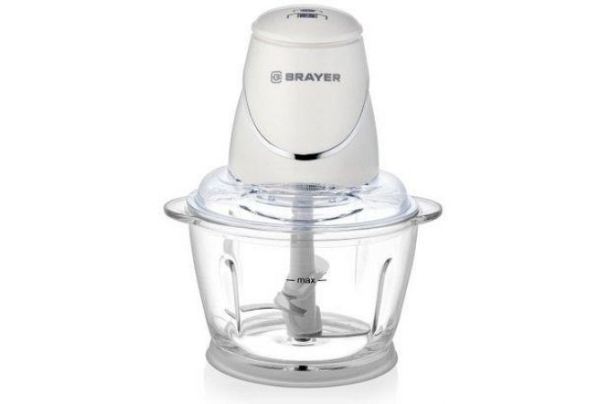 Измельчитель BRAYER 1403BR белый 500 Вт, стекл. 1л