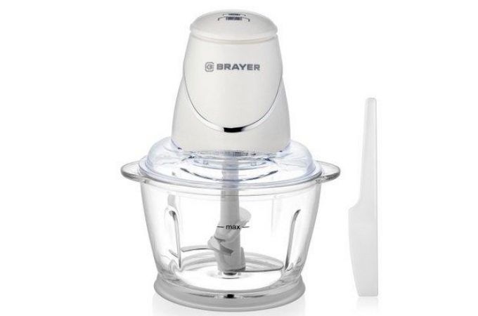 Измельчитель BRAYER 1403BR белый 500 Вт, стекл. 1л