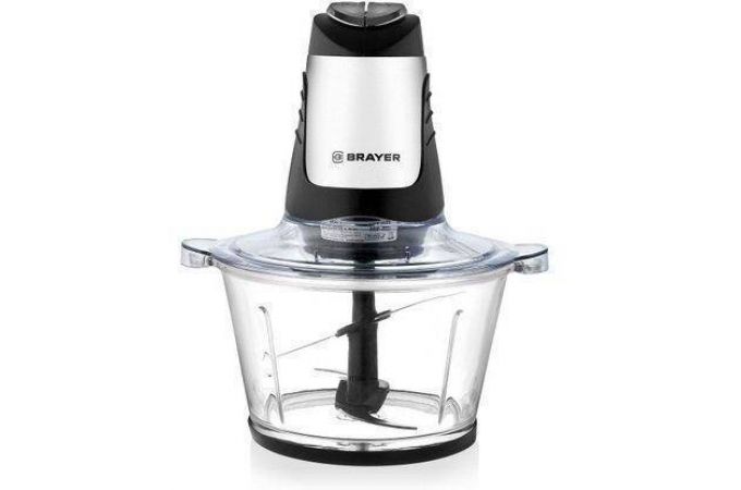 Измельчитель BRAYER 1404BR черный 500 Вт, стекл., 2 л, вращение в обе стороны