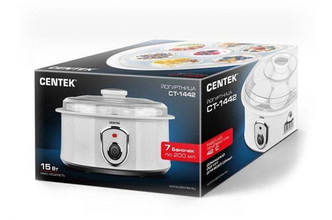 Йогуртница CENTEK CT-1442 20 Вт, 7 стаканчиков по 200 мл