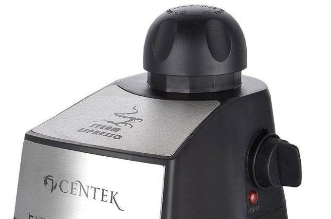 Кофеварка CENTEK CT-1160 стальная/черная