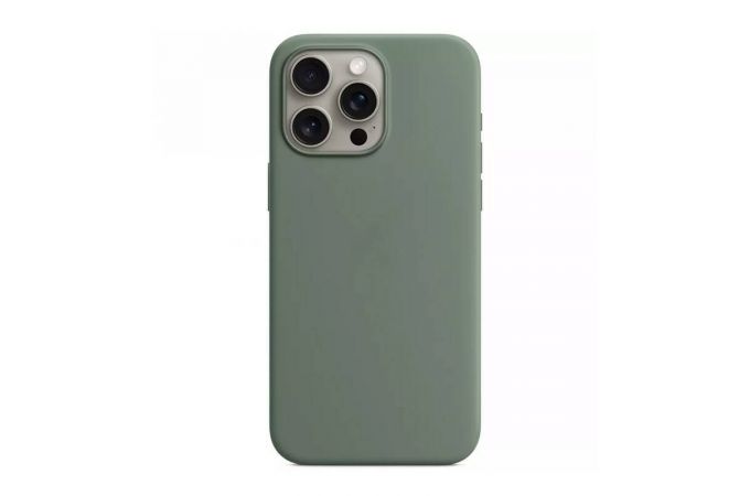 Чехол для iPhone 15 Pro (6,1) Silicone Case Soft Touch (кипарис) MagSafe