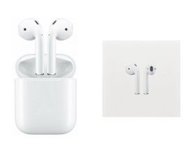 Наушники вакуумные беспроводные AirPods 2 (copy orig) (белый) (л) молочная уп.