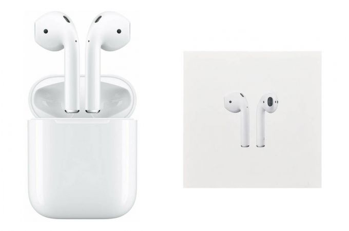 Наушники вакуумные беспроводные AirPods 2 (copy orig) (белый) (л) молочная уп.