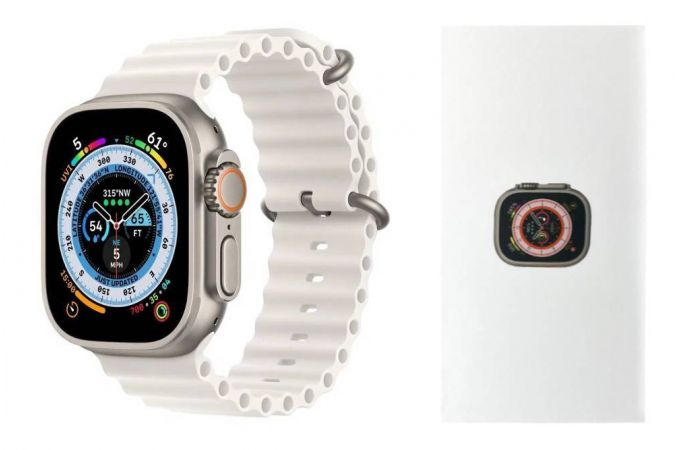 Смарт часы ULTRA 49 mm (copy orig) (копия оригинала) (белый ремешок)