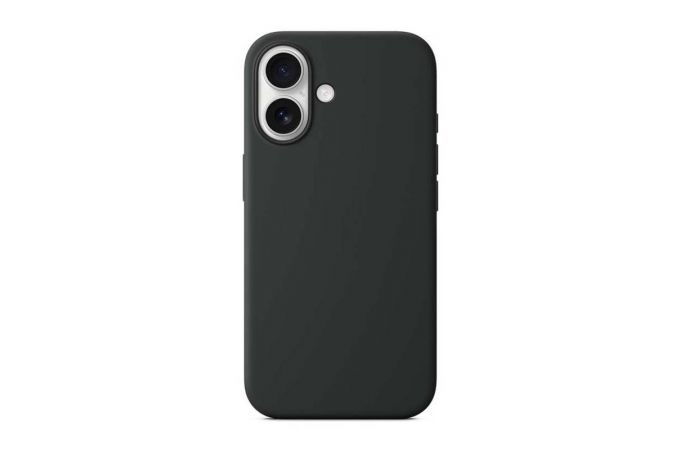 Чехол для iPhone 16 Silicone case Magsafe for IP 16 (6.1) Black (черный)