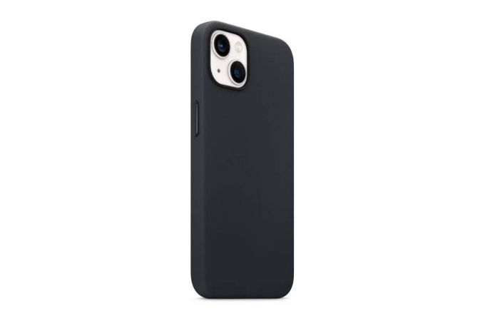 Чехол для iPhone 13 leather case magsafe (6.1) Midnight