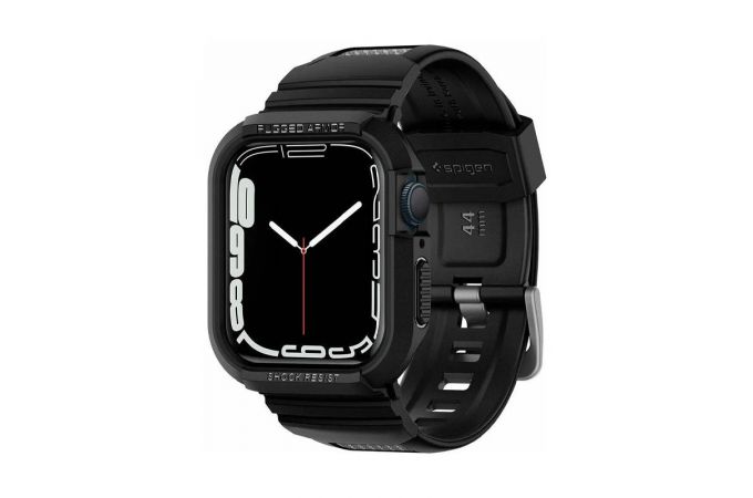 Ремешек Spigen Rugged Armor Apple Watch 44/45 (Черный)