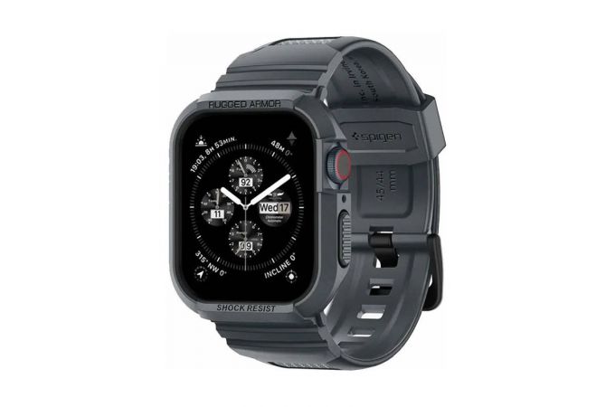 Ремешок Spigen Rugged Armor Apple Watch 44/45 (Серый)