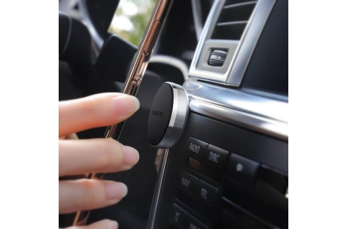 Держатель автомобильный для телефона BOROFONE BH7 магнитный на панель серебро