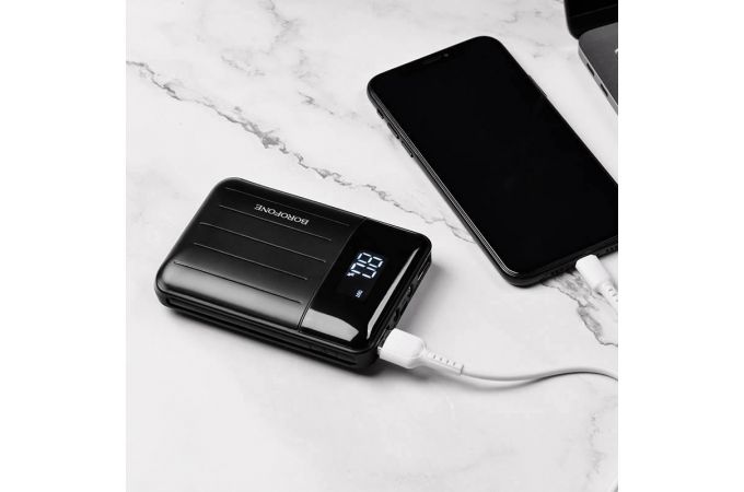 Универсальный дополнительный аккумулятор Power Bank BOROFONE BT21 (10000 mAh) (черный)