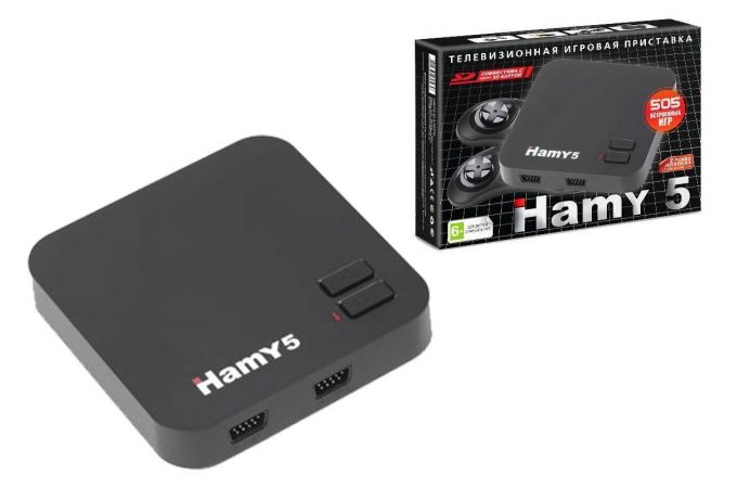 Игровая приставка "Hamy 5" 16+8 Bit (505 встроенных игр) (Черная коробка)