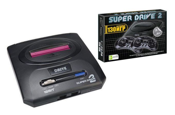 Игровая приставка Super Drive Classic 2 16 bit (130 встроенных игр)