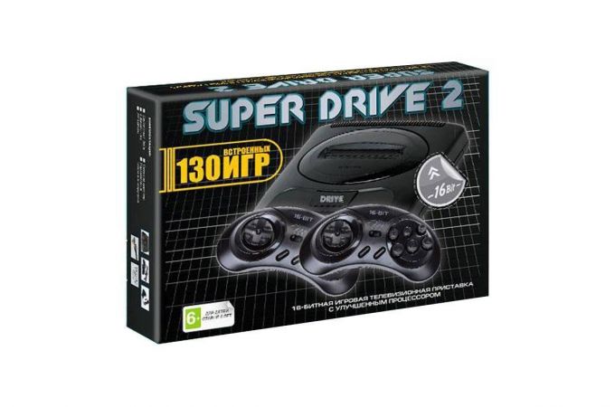 Игровая приставка Super Drive Classic 2 16 bit (130 встроенных игр)