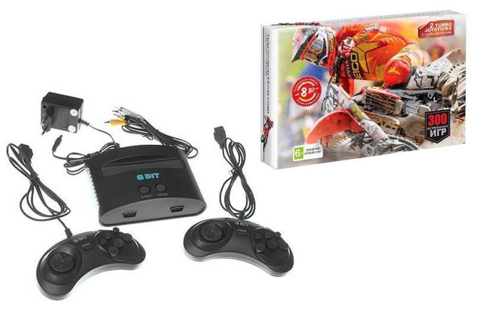 Игровая Приставка 8-Bit MOTO (300 встроенных игр)