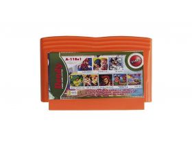 Картридж 8 bit 118в1 A-118в1 CHIP&DALE 2.3+TANK 90+SUPER MARIO+NINJA TURTLES 1.4+DOUBLE DRAGON 2.3+C