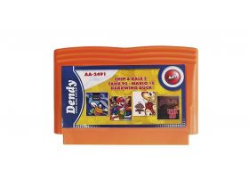 Картридж 8 bit 4в1  AA-2491 DARKWIN DUCK+CHIP & DALE+TANK 90+MARIO 10