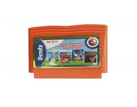 Картридж 8 bit 4в1  AA-2515 ANGRY BIRDS+TANK 90 +DARKWIN DUCK + MARIO Bros.