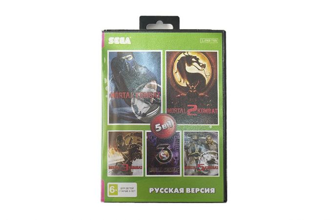 Картридж 16 bit 5в1 AC-5001  MORTAL KOMBAT 3 ULTIMATE /MORTAL KOMBAT 1, 2, 3, 5