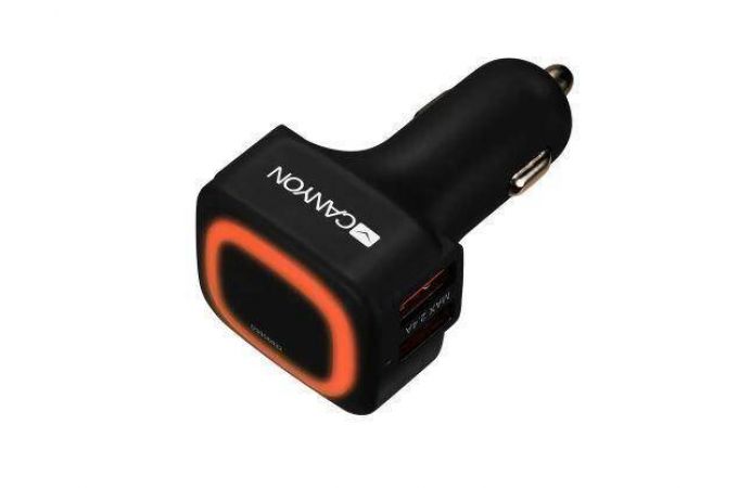 Автомобильное зарядное устройство АЗУ Canyon C-05 (черный)