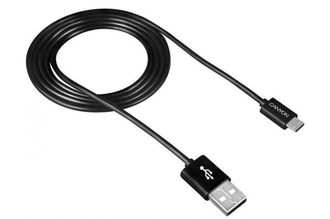 Кабель USB - MicroUSB Canyon UM-1 (черный)