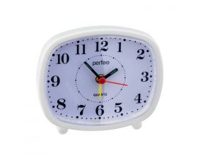 Часы-будильник Perfeo Quartz "PF-TC-005", прямоугольные 10*8,5 см, белые