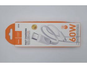 Кабель USB Type-C - USB Type-C HOCO X114 (белый) 1м (УЦЕНКА! МЯТАЯ УПАКОВКА)