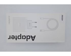 Сетевое зарядное устройство USB + кабель Type-C OPPO 45W (белый) (УЦЕНКА! МЯТАЯ УПАКОВКА)