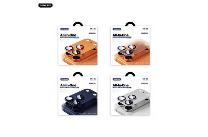 Защитное стекло SUPGLASS Camera lens Protectot Anti Glare SG-36  17 Pro Max (6.9) (Синий)