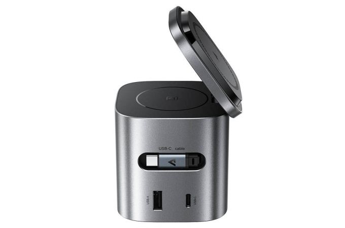 Беспроводное зарядное устройство ACEFAST Z9 80W 6-in-1 multifunctional GaN desktop charging station (Металический)