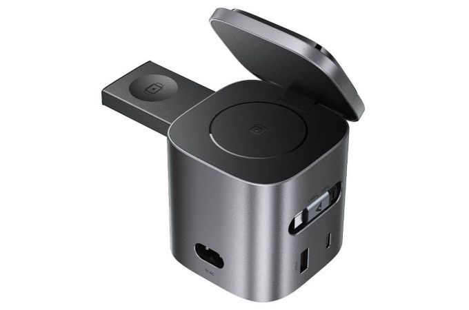 Беспроводное зарядное устройство ACEFAST Z9 80W 6-in-1 multifunctional GaN desktop charging station (Металический)