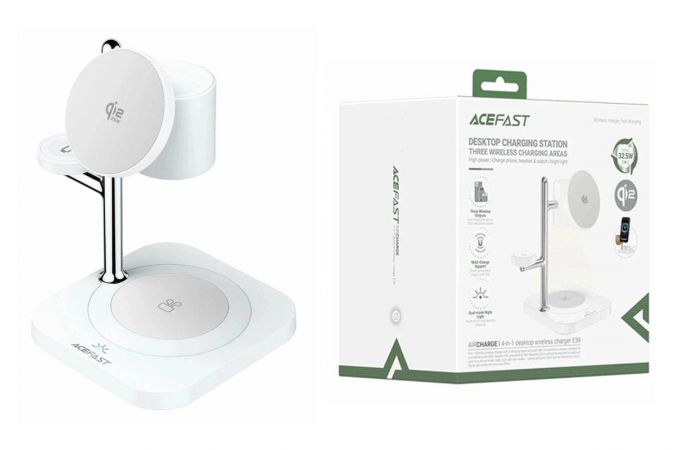 Беспроводное зарядное устройство ACEFAST E39 4-IN-1 desktop wireless charger (Белый)