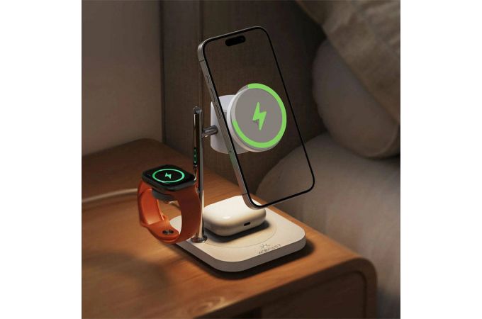 Беспроводное зарядное устройство ACEFAST E39 4-IN-1 desktop wireless charger (Белый)