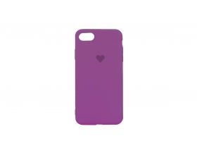 Чехол для iPhone 6/6S Silicone Case Soft Touch с логотипом "Сердце" (сливовый)