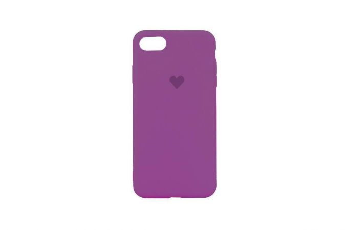 Чехол для iPhone 6/6S Silicone Case Soft Touch с логотипом "Сердце" (сливовый)