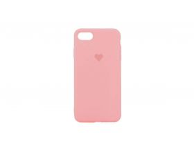 Чехол для iPhone 6/6S Soft Touch с логотипом "Сердце" (бледно-розовый)