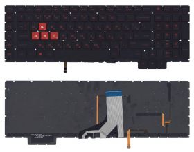 Клавиатура для ноутбука HP Omen 17-AN000 черная с красной подсветкой